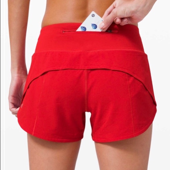 Lululemon Speed Up MR Short 4 Way Stretch (4 inch inseam) Dark Red, Size 6 Tall